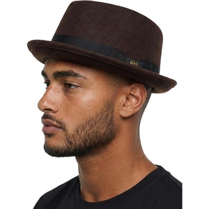 image:imageFunky Junque Wool Blend Porkpie Fedora Classic Trilby Dress HatBrown