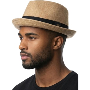 image:imageFunky Junque Wool Blend Porkpie Fedora Classic Trilby Dress HatTan