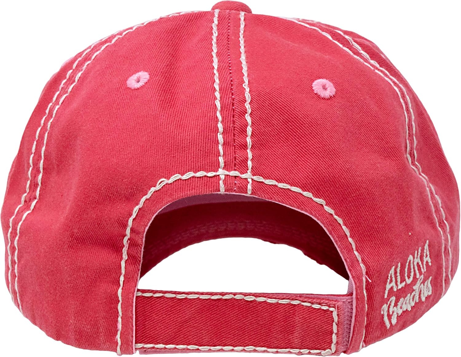 image:imageFunky Junque Distressed Baseball Cap Vintage Embroidered Dad HatAloha Beaches  Coral