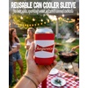 image:imageAdult Can Cooler Sleeve 12 oz Insulated Beer  Fish Around And Find TroutChugweiser  WhiteRed