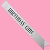 image:imageFunky Junque Birthday Sash for Women  Glitter Birthday Girl Queen Bachelorette Bride to Be 21st 30th 50thBirthday Girl Silver