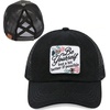 image:imageFunky Junque Criss Cross Ponytail Baseball Cap Womens Trucker Mesh HatBe Yourself But a Little Bit Better  Black