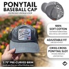 image:imageFunky Junque Criss Cross Ponytail Baseball Cap Womens Trucker Mesh HatBe Yourself But a Little Bit Better  Grey