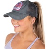 image:imageFunky Junque Criss Cross Ponytail Baseball Cap Womens Trucker Mesh HatBeach Please  Grey