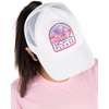 image:imageFunky Junque Criss Cross Ponytail Baseball Cap Womens Trucker Mesh HatBeach Please Palm Trees  White