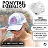 image:imageFunky Junque Criss Cross Ponytail Baseball Cap Womens Trucker Mesh HatBeach Please Palm Trees  White