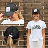 image:imageFunky Junque Criss Cross Ponytail Baseball Cap Womens Trucker Mesh HatChaos Coordinator  Black