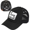 image:imageFunky Junque Criss Cross Ponytail Baseball Cap Womens Trucker Mesh HatChaos Coordinator  Black
