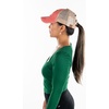image:imageFunky Junque Criss Cross Ponytail Baseball Cap Womens Trucker Mesh HatSmiley Face  CoralYellow
