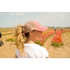 image:imageFunky Junque Criss Cross Ponytail Baseball Cap Womens Trucker Mesh HatSmiley Face  CoralYellow