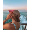 image:imageFunky Junque Criss Cross Ponytail Baseball Cap Womens Trucker Mesh HatSmiley Face  PinkYellow