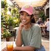 image:imageFunky Junque Criss Cross Ponytail Baseball Cap Womens Trucker Mesh HatSmiley Face  PinkYellow