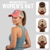 image:imageFunky Junque Criss Cross Ponytail Baseball Cap Womens Trucker Mesh HatSunshine  Lake Time  Coral