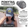 image:imageFunky Junque Criss Cross Ponytail Baseball Cap Womens Trucker Mesh HatTake Me to the Mountains  Grey