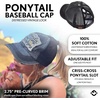 image:imageFunky Junque Criss Cross Ponytail Baseball Cap Womens Trucker Mesh HatTequila  Lime  and Sunshine  Black