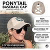 image:imageFunky Junque Criss Cross Ponytail Baseball Cap Womens Trucker Mesh HatWherever I Lay My Head is Home  Khaki