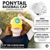 image:imageFunky Junque Criss Cross Ponytail Baseball Cap Womens Trucker Mesh HatWherever I Lay My Head is Home  Yellow