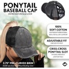 image:imageFunky Junque Criss Cross Ponytail Cap Messy Bun Distressed Baseball Hat2 Pack  Black  Grey