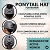 image:imageFunky Junque Criss Cross Ponytail Cap Messy Bun Distressed Baseball Hat2 Pack  Black  Grey