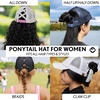 image:imageFunky Junque Criss Cross Ponytail Cap Messy Bun Distressed Baseball Hat2 Pack  Black  Grey