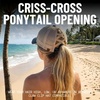 image:imageFunky Junque Criss Cross Ponytail Cap Messy Bun Distressed Baseball Hat2 Tone BlackCamel Distressed
