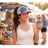 image:imageFunky Junque Criss Cross Ponytail Cap Messy Bun Distressed Baseball Hat2 Tone NavyBurgundy Distressed