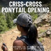 image:imageFunky Junque Criss Cross Ponytail Cap Messy Bun Distressed Baseball HatAmerican Flag  Grey