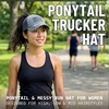 image:imageFunky Junque Criss Cross Ponytail Cap Messy Bun Distressed Baseball HatAmerican Flag  Grey