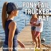 image:imageFunky Junque Criss Cross Ponytail Cap Messy Bun Distressed Baseball HatAmerican Flag Patch  Navy