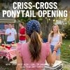 image:imageFunky Junque Criss Cross Ponytail Cap Messy Bun Distressed Baseball HatAmerican Flag Patch  Navy