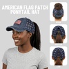 image:imageFunky Junque Criss Cross Ponytail Cap Messy Bun Distressed Baseball HatAmerican Flag Patch  Navy