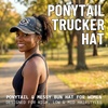 image:imageFunky Junque Criss Cross Ponytail Cap Messy Bun Distressed Baseball HatAztec Design  Black