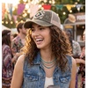 image:imageFunky Junque Criss Cross Ponytail Cap Messy Bun Distressed Baseball HatAztec Design  Dark Olive