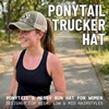 image:imageFunky Junque Criss Cross Ponytail Cap Messy Bun Distressed Baseball HatAztec Design  Dark Olive