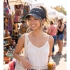 image:imageFunky Junque Criss Cross Ponytail Cap Messy Bun Distressed Baseball HatBad Hair Day  Black Distressed Black Mesh