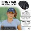image:imageFunky Junque Criss Cross Ponytail Cap Messy Bun Distressed Baseball HatBad Hair Day  Black Distressed Black Mesh