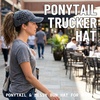 image:imageFunky Junque Criss Cross Ponytail Cap Messy Bun Distressed Baseball HatBasketweave  Black