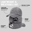 image:imageFunky Junque Criss Cross Ponytail Cap Messy Bun Distressed Baseball HatBasketweave  Grey