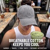 image:imageFunky Junque Criss Cross Ponytail Cap Messy Bun Distressed Baseball HatBasketweave  Grey