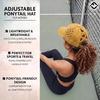 image:imageFunky Junque Criss Cross Ponytail Cap Messy Bun Distressed Baseball HatBasketweave  Mustard
