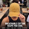 image:imageFunky Junque Criss Cross Ponytail Cap Messy Bun Distressed Baseball HatBasketweave  Mustard