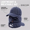 image:imageFunky Junque Criss Cross Ponytail Cap Messy Bun Distressed Baseball HatBasketweave  Navy
