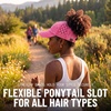 image:imageFunky Junque Criss Cross Ponytail Cap Messy Bun Distressed Baseball HatBasketweave  Pink