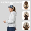 image:imageFunky Junque Criss Cross Ponytail Cap Messy Bun Distressed Baseball HatBeige Mesh  Blue Camo Distressed