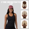 image:imageFunky Junque Criss Cross Ponytail Cap Messy Bun Distressed Baseball HatBeige Mesh  Burgundy Distressed