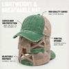 image:imageFunky Junque Criss Cross Ponytail Cap Messy Bun Distressed Baseball HatBeige Mesh  Green Distressed
