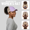 image:imageFunky Junque Criss Cross Ponytail Cap Messy Bun Distressed Baseball HatBeige Mesh  Lavender Distressed