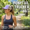 image:imageFunky Junque Criss Cross Ponytail Cap Messy Bun Distressed Baseball HatBeige Mesh  Lavender Distressed