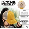 image:imageFunky Junque Criss Cross Ponytail Cap Messy Bun Distressed Baseball HatBeige Mesh  Mustard Distressed
