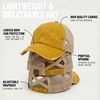 image:imageFunky Junque Criss Cross Ponytail Cap Messy Bun Distressed Baseball HatBeige Mesh  Mustard Distressed